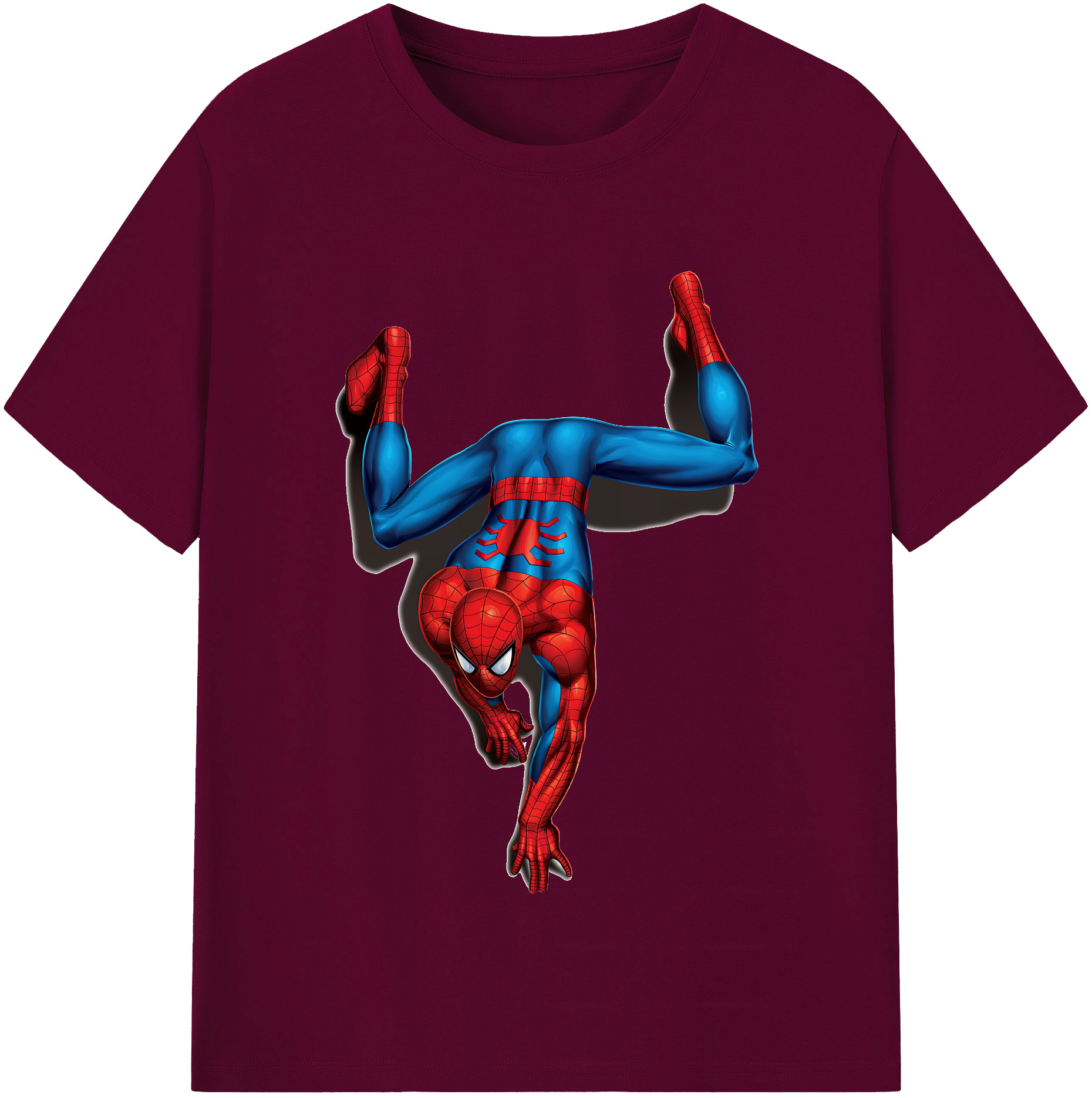 Spider Man スパイダーマン レディースカジュアルプリントTシャツ（綿100％）